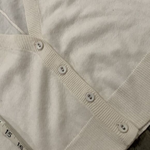 American Eagle  Cream Lace Inset Cardigan - Picture 8 of 11